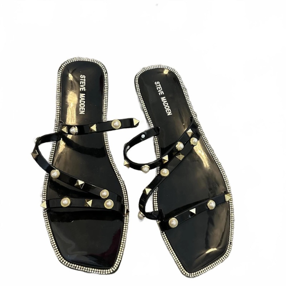 Steve Madden Black Studded Sandals